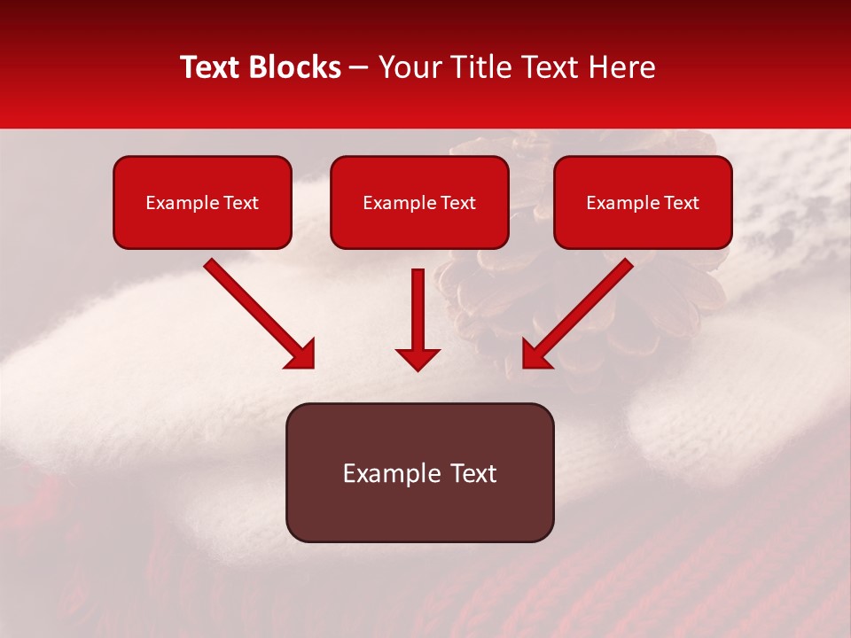 A Knitted Hat With A Pine Cone On Top Of It PowerPoint Template
