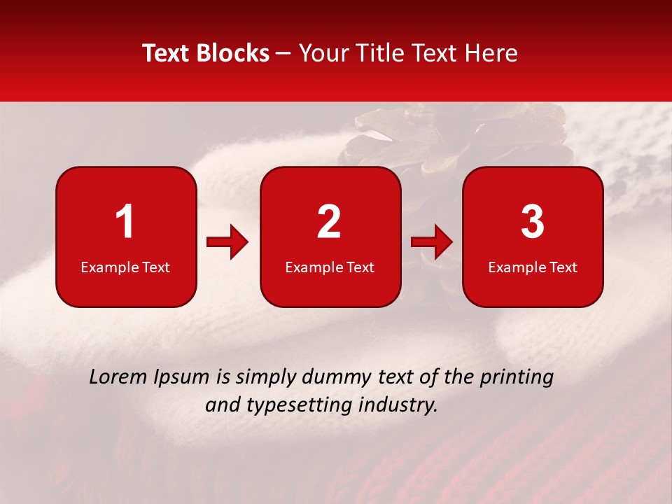 A Knitted Hat With A Pine Cone On Top Of It PowerPoint Template