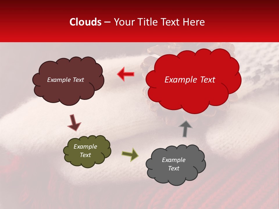 A Knitted Hat With A Pine Cone On Top Of It PowerPoint Template