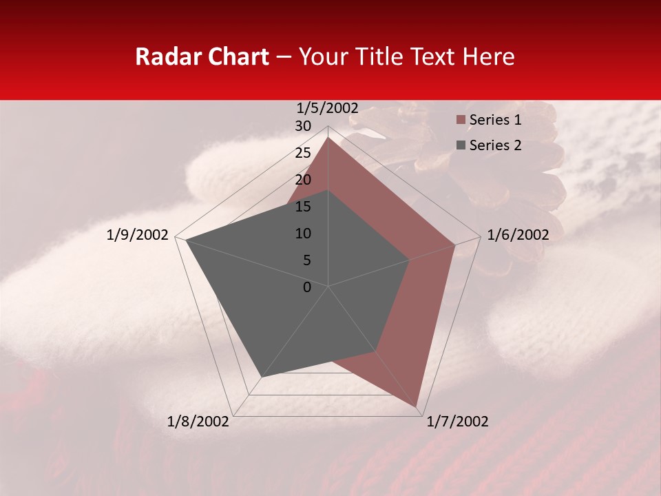 A Knitted Hat With A Pine Cone On Top Of It PowerPoint Template