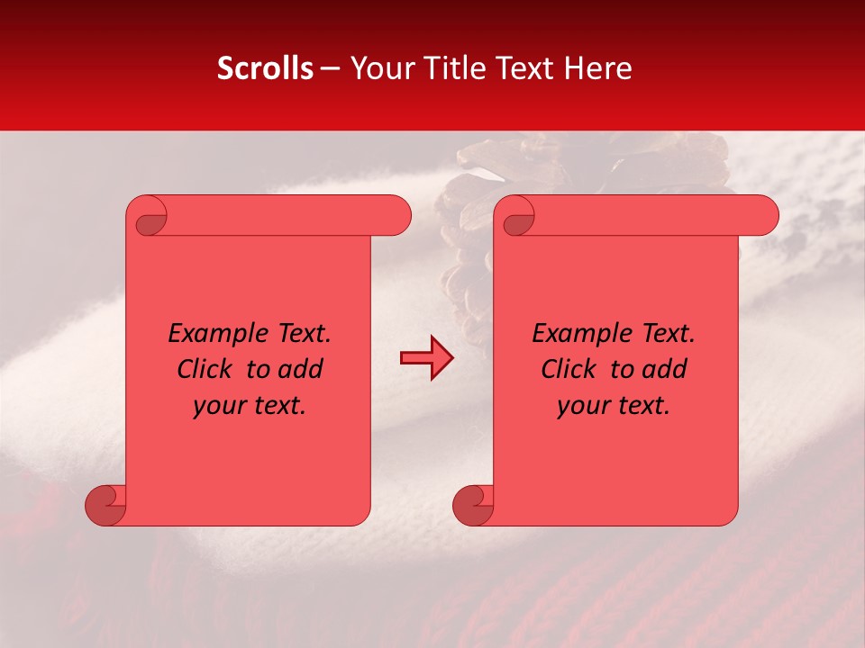 A Knitted Hat With A Pine Cone On Top Of It PowerPoint Template