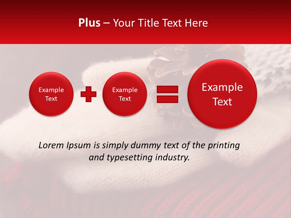 A Knitted Hat With A Pine Cone On Top Of It PowerPoint Template