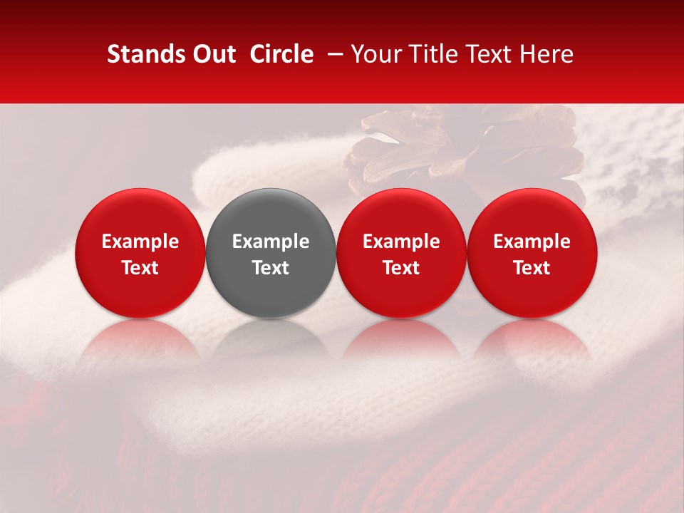 A Knitted Hat With A Pine Cone On Top Of It PowerPoint Template