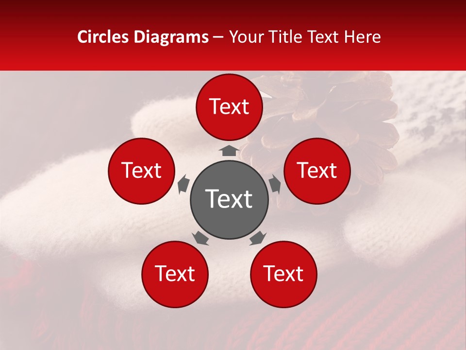 A Knitted Hat With A Pine Cone On Top Of It PowerPoint Template