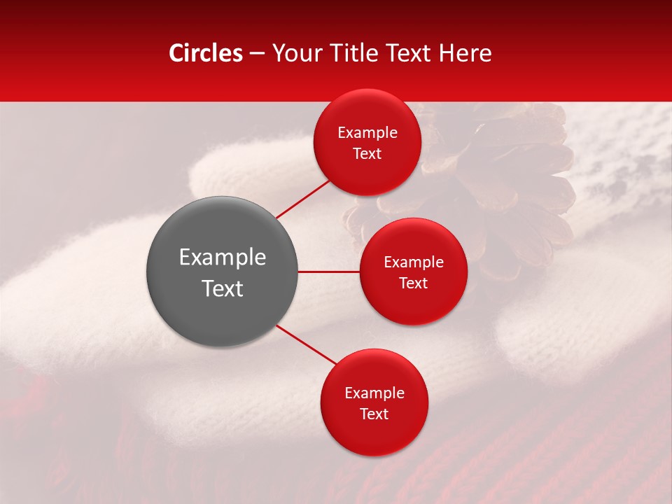 A Knitted Hat With A Pine Cone On Top Of It PowerPoint Template