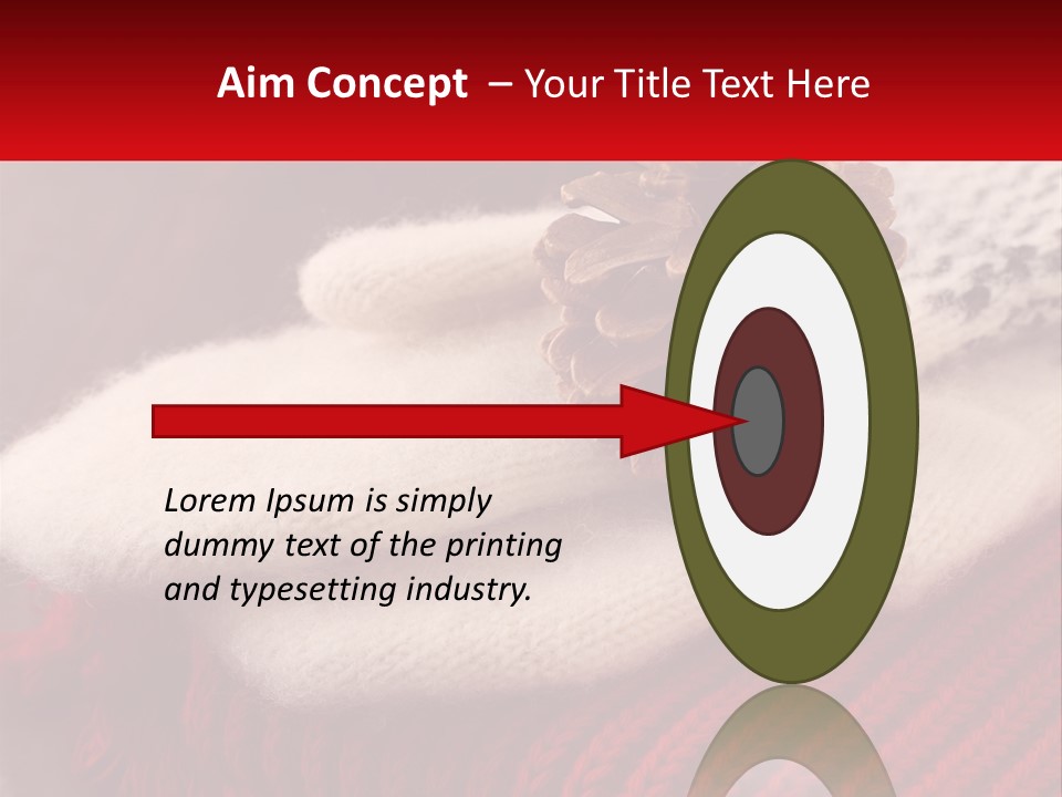 A Knitted Hat With A Pine Cone On Top Of It PowerPoint Template