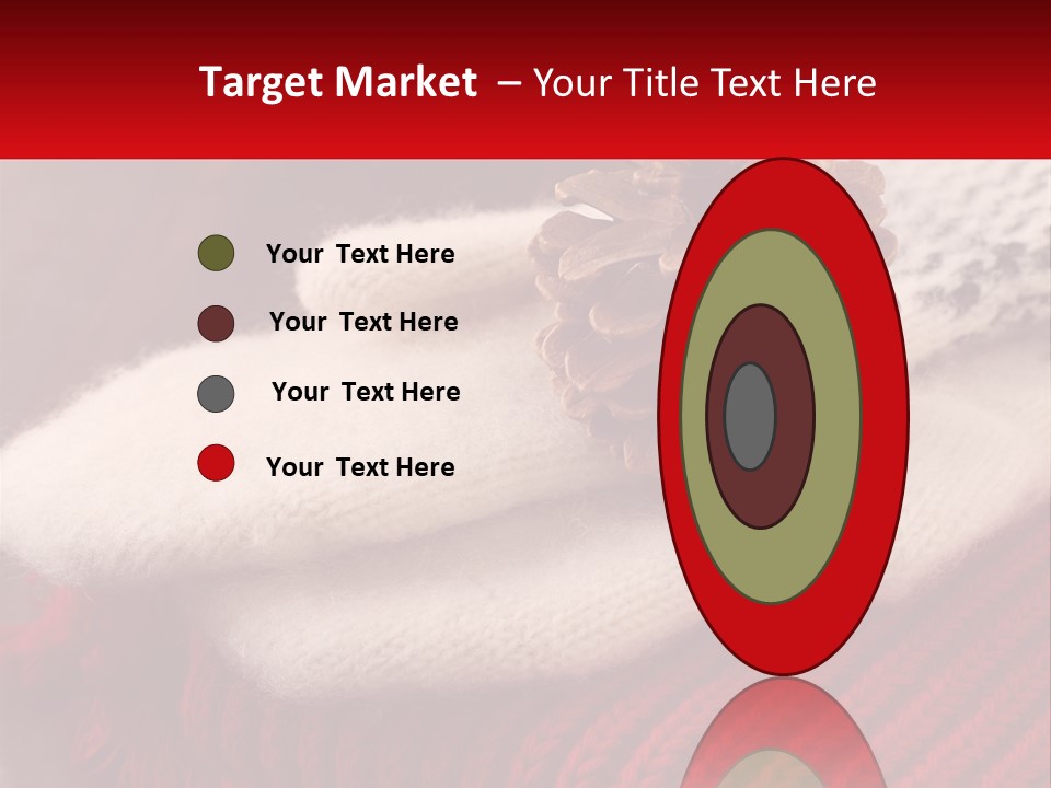 A Knitted Hat With A Pine Cone On Top Of It PowerPoint Template