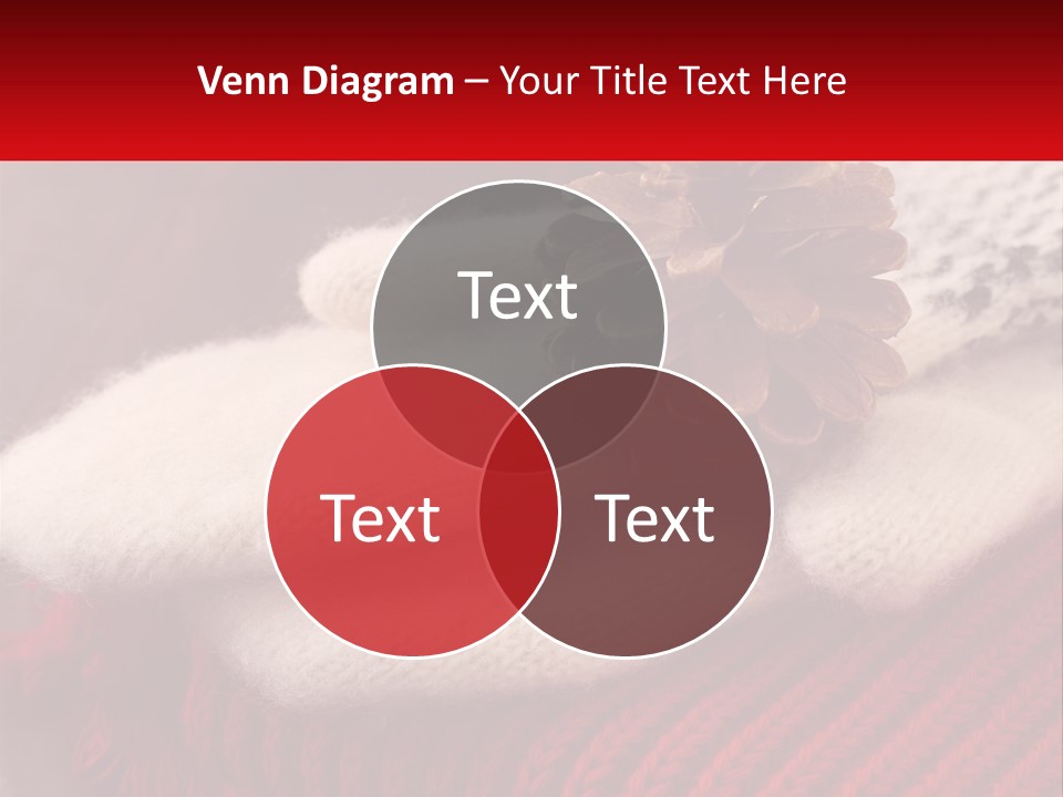 A Knitted Hat With A Pine Cone On Top Of It PowerPoint Template