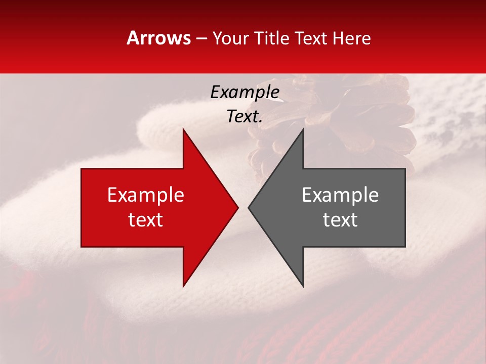 A Knitted Hat With A Pine Cone On Top Of It PowerPoint Template