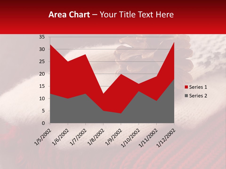 A Knitted Hat With A Pine Cone On Top Of It PowerPoint Template