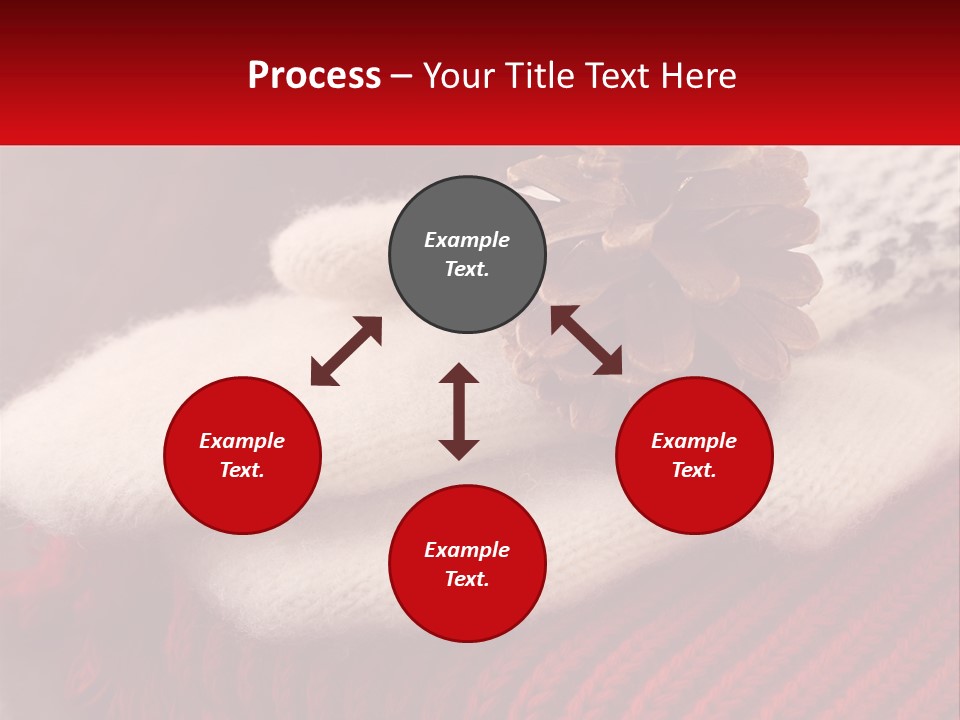 A Knitted Hat With A Pine Cone On Top Of It PowerPoint Template