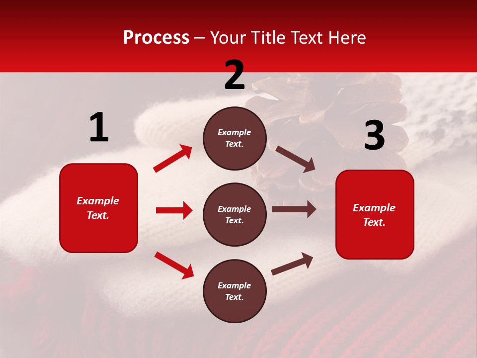 A Knitted Hat With A Pine Cone On Top Of It PowerPoint Template