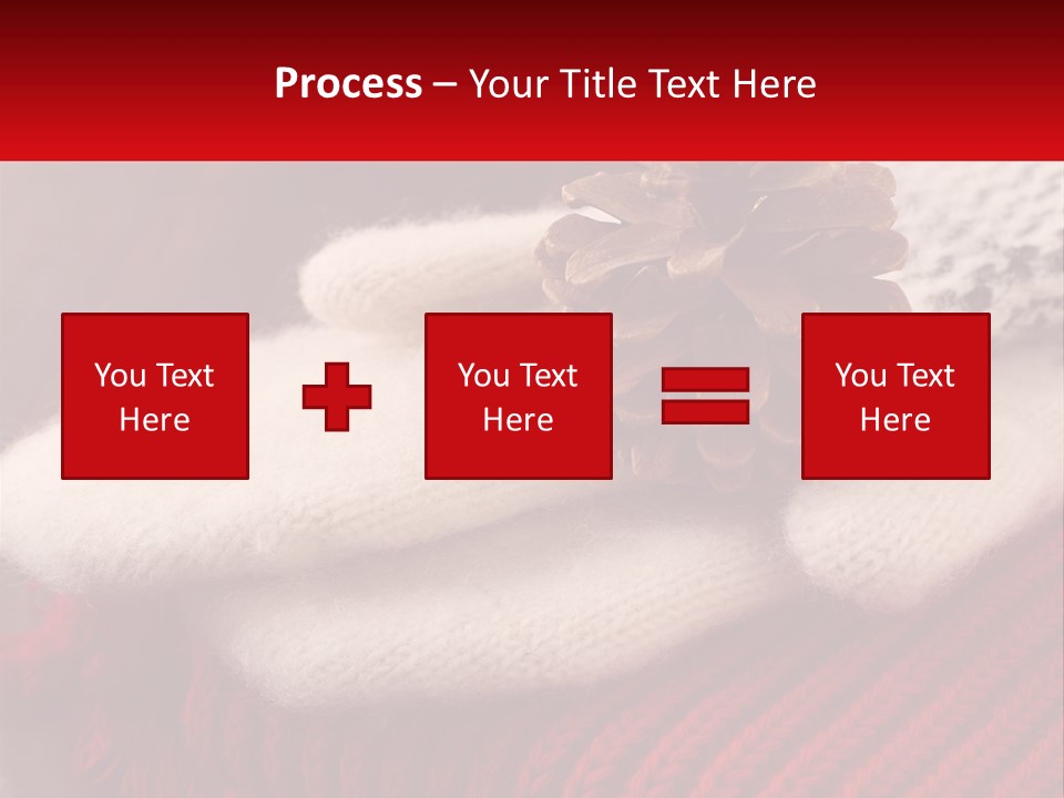 A Knitted Hat With A Pine Cone On Top Of It PowerPoint Template