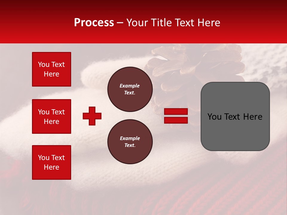 A Knitted Hat With A Pine Cone On Top Of It PowerPoint Template