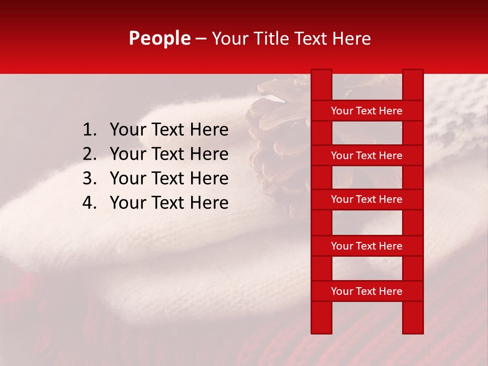 A Knitted Hat With A Pine Cone On Top Of It PowerPoint Template