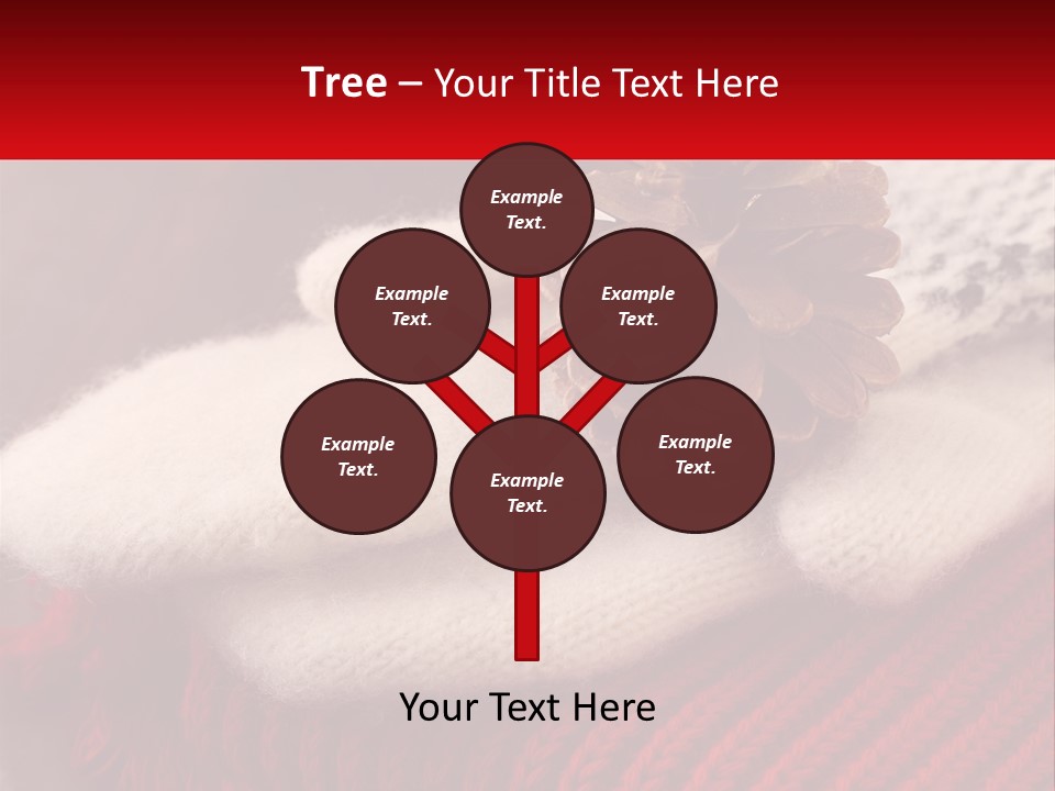 A Knitted Hat With A Pine Cone On Top Of It PowerPoint Template