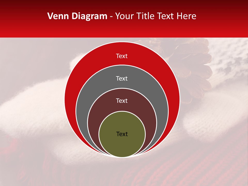 A Knitted Hat With A Pine Cone On Top Of It PowerPoint Template