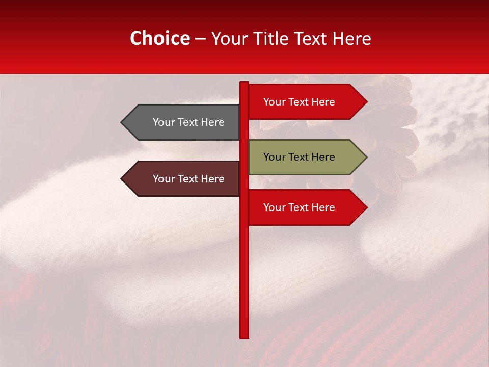 A Knitted Hat With A Pine Cone On Top Of It PowerPoint Template