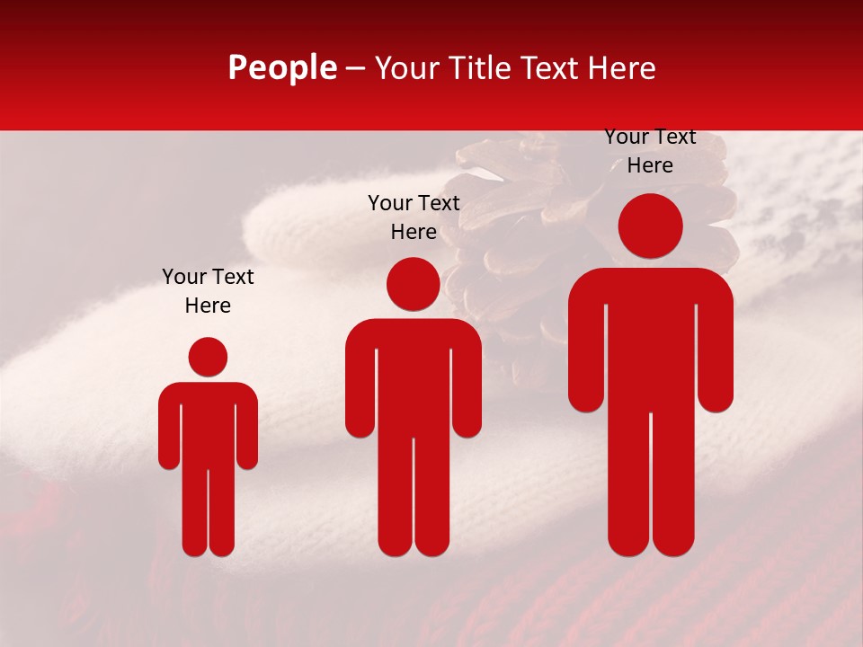 A Knitted Hat With A Pine Cone On Top Of It PowerPoint Template