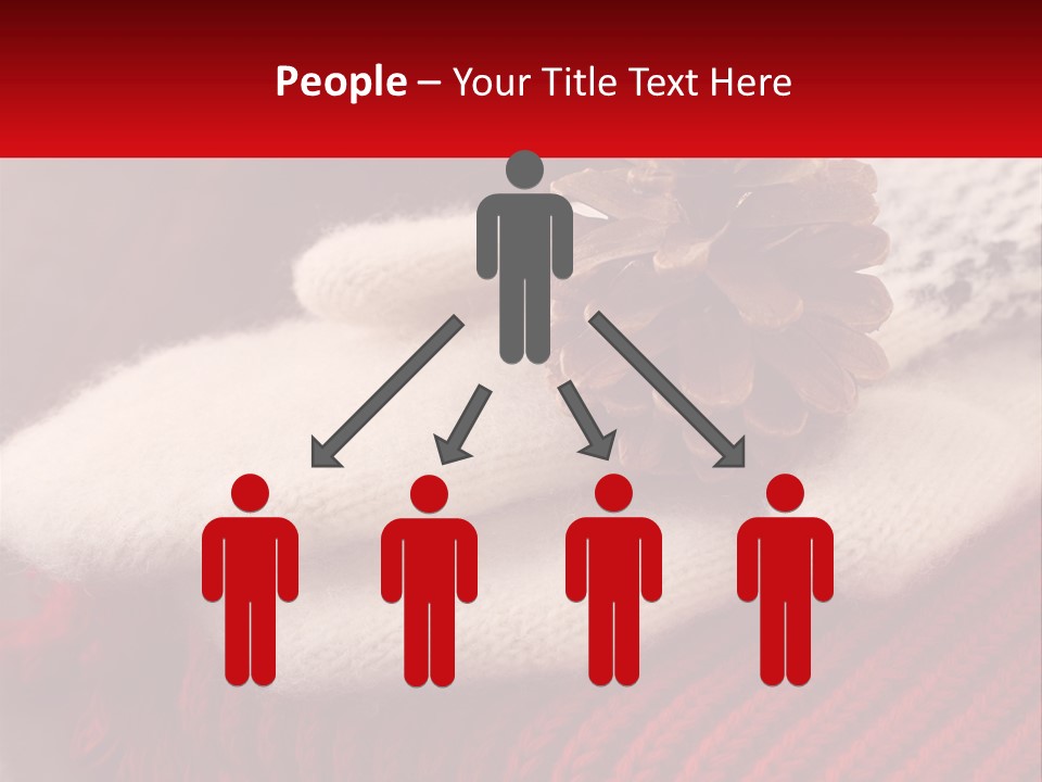 A Knitted Hat With A Pine Cone On Top Of It PowerPoint Template