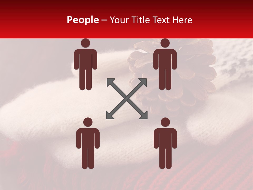 A Knitted Hat With A Pine Cone On Top Of It PowerPoint Template