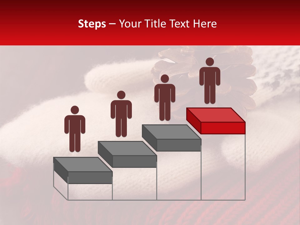 A Knitted Hat With A Pine Cone On Top Of It PowerPoint Template