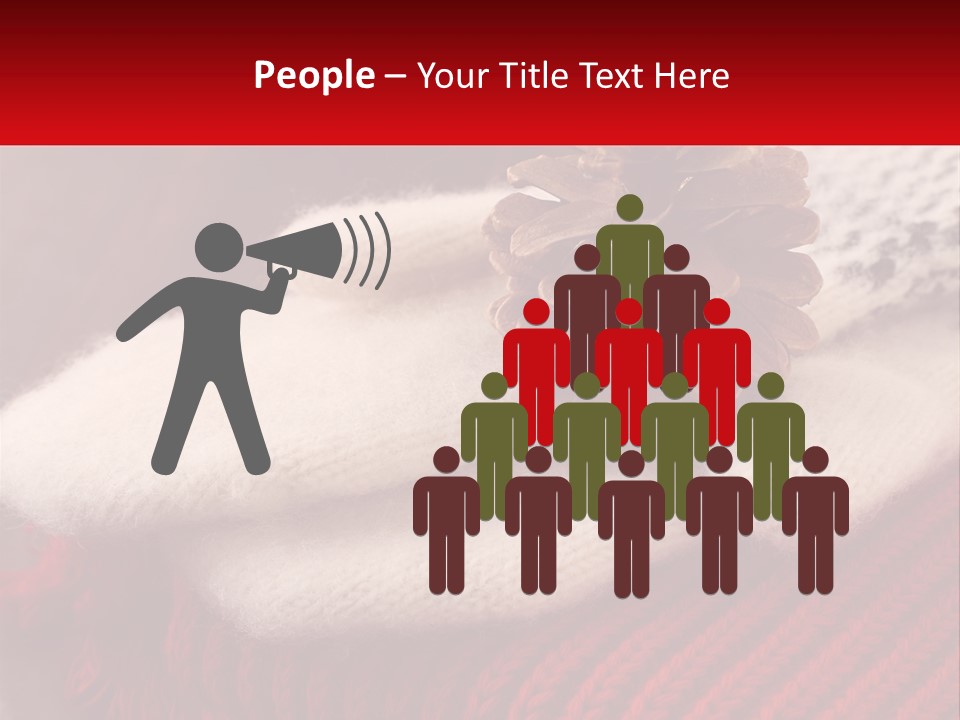 A Knitted Hat With A Pine Cone On Top Of It PowerPoint Template