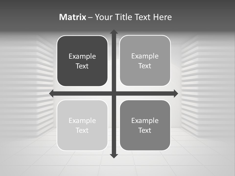 A White Room With A Black And White Wall PowerPoint Template