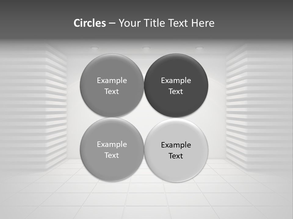 A White Room With A Black And White Wall PowerPoint Template