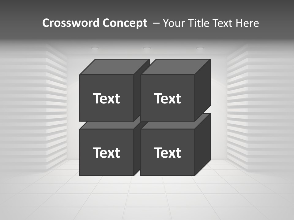 A White Room With A Black And White Wall PowerPoint Template