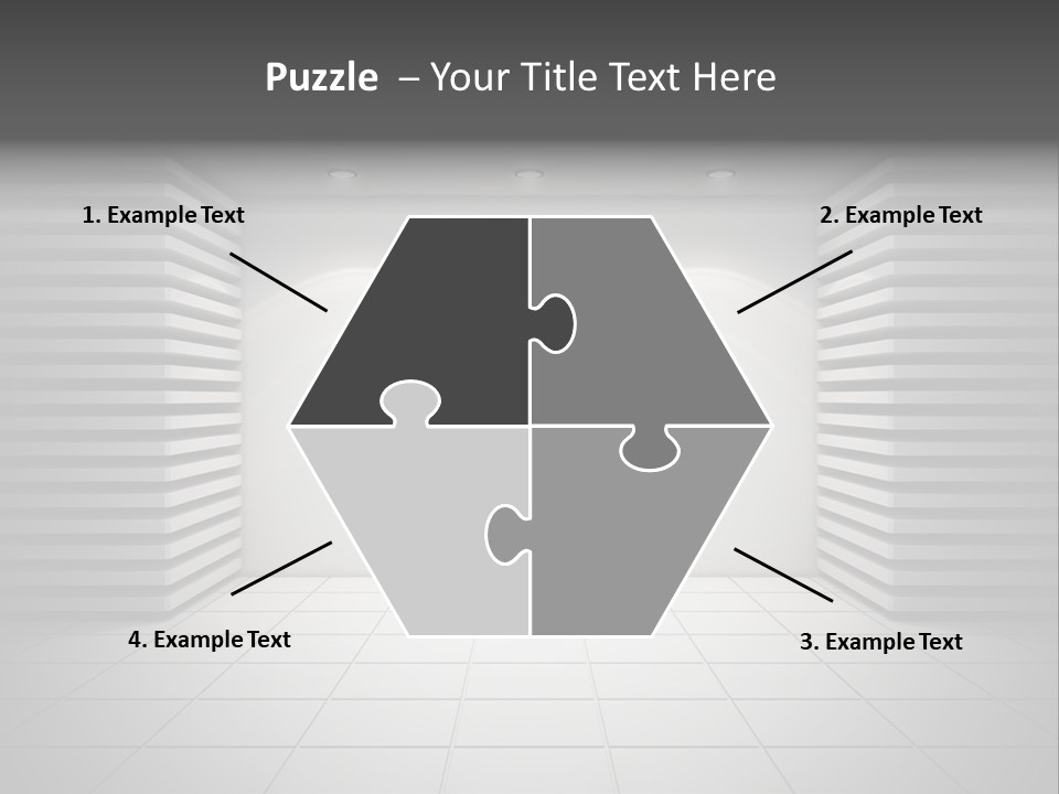 A White Room With A Black And White Wall PowerPoint Template