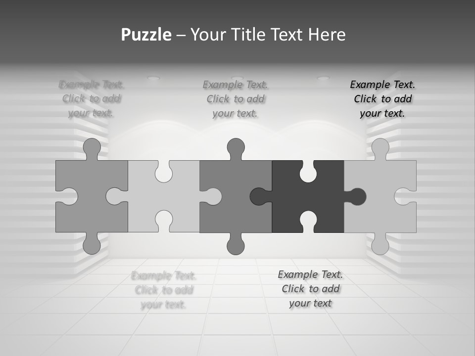 A White Room With A Black And White Wall PowerPoint Template