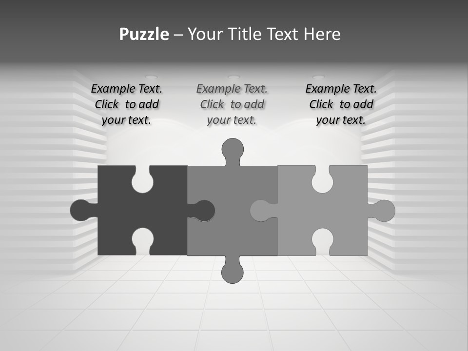 A White Room With A Black And White Wall PowerPoint Template