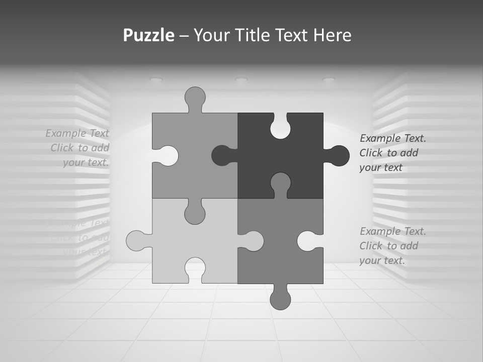 A White Room With A Black And White Wall PowerPoint Template