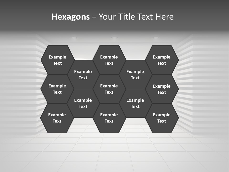 A White Room With A Black And White Wall PowerPoint Template