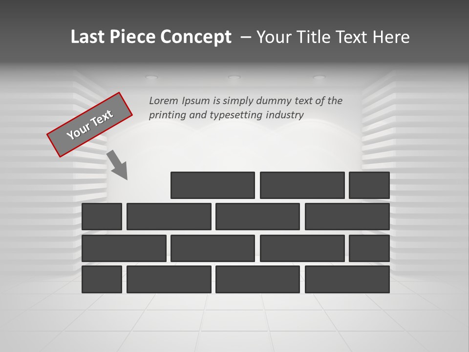 A White Room With A Black And White Wall PowerPoint Template