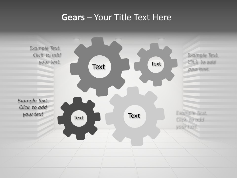 A White Room With A Black And White Wall PowerPoint Template