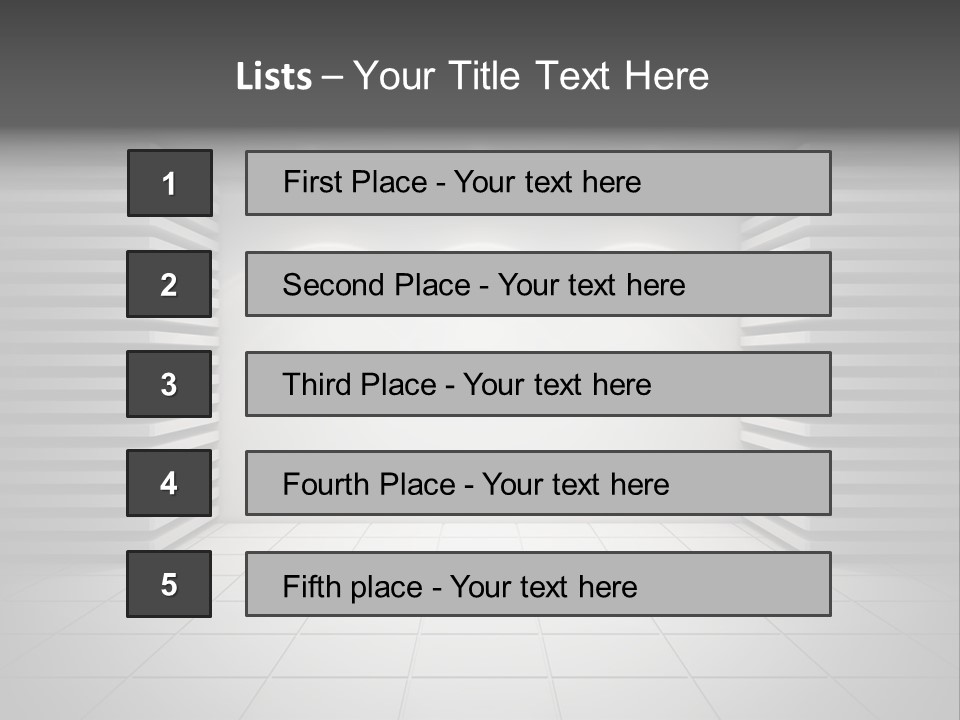 A White Room With A Black And White Wall PowerPoint Template