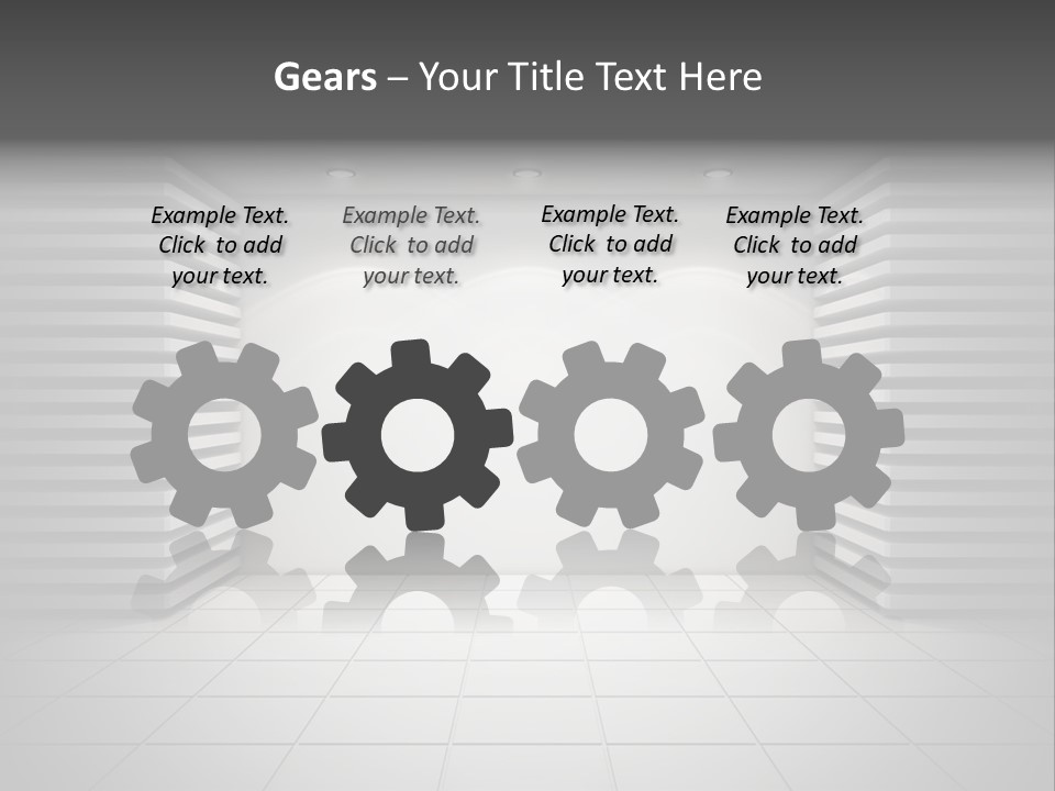 A White Room With A Black And White Wall PowerPoint Template