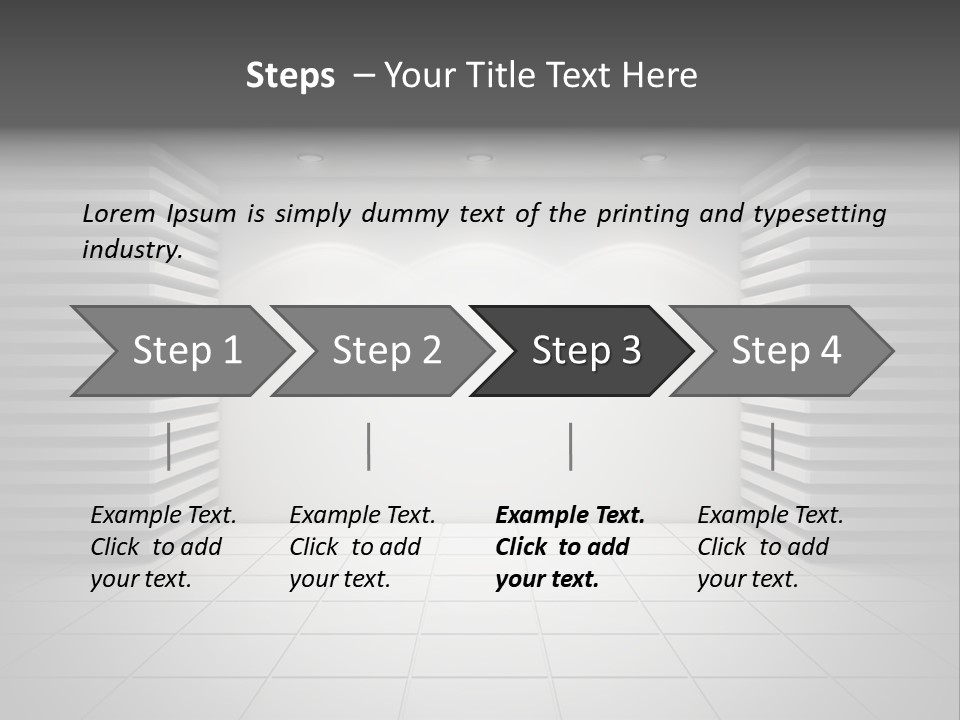 A White Room With A Black And White Wall PowerPoint Template