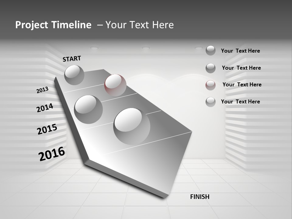 A White Room With A Black And White Wall PowerPoint Template