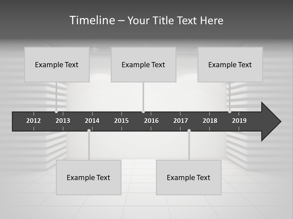 A White Room With A Black And White Wall PowerPoint Template