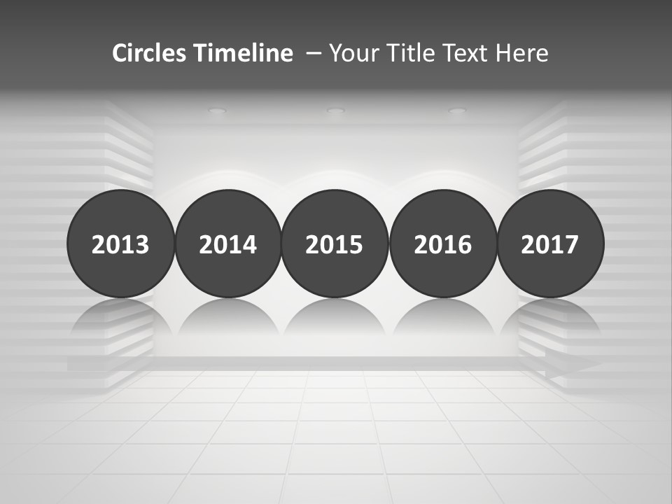 A White Room With A Black And White Wall PowerPoint Template