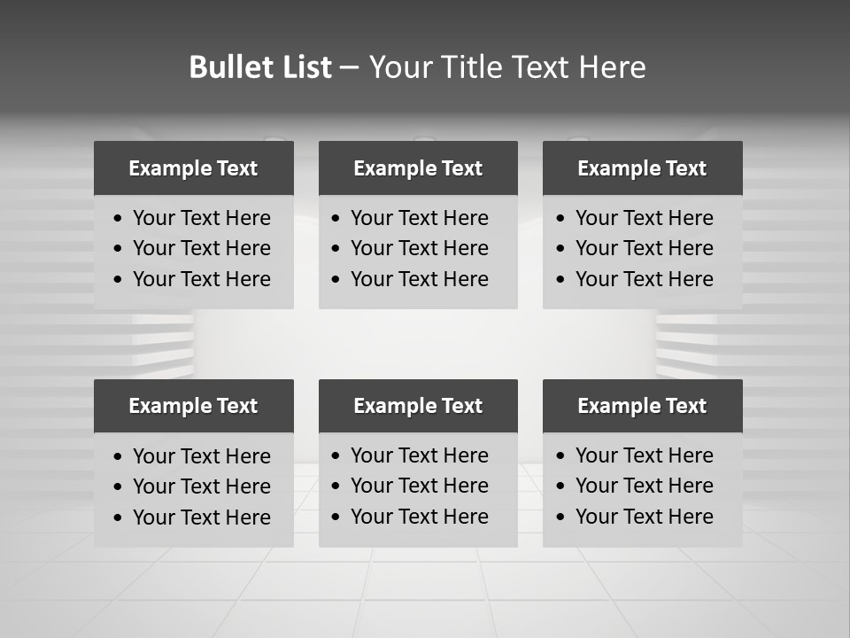 A White Room With A Black And White Wall PowerPoint Template