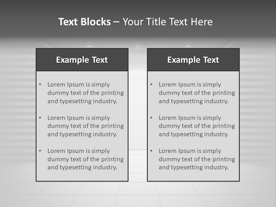A White Room With A Black And White Wall PowerPoint Template