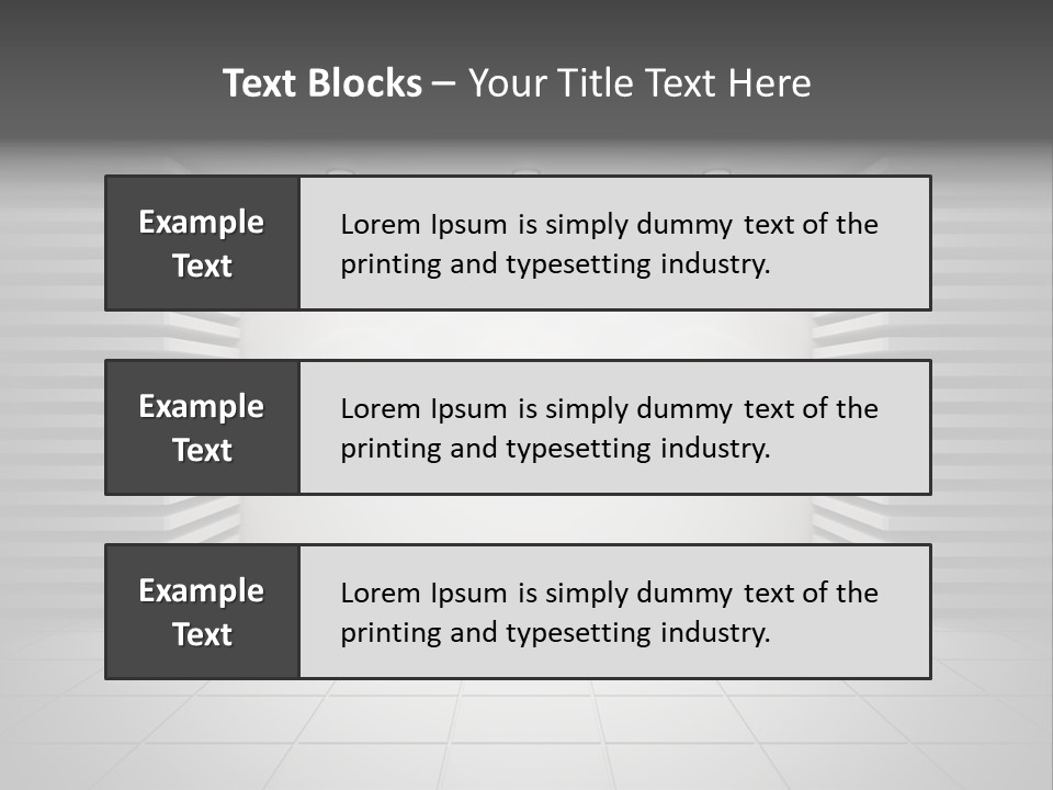 A White Room With A Black And White Wall PowerPoint Template