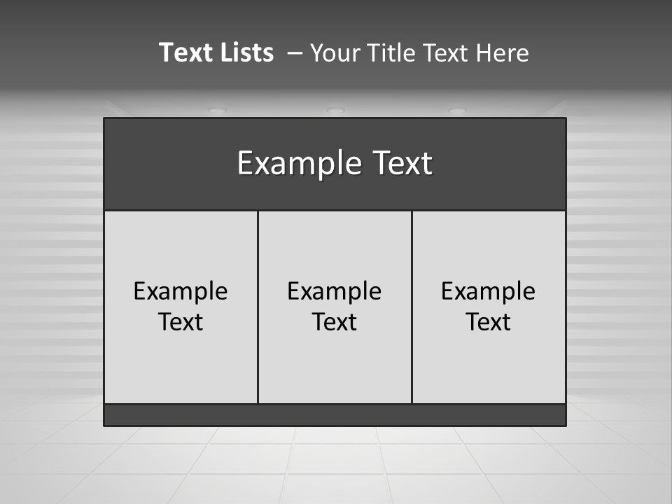 A White Room With A Black And White Wall PowerPoint Template
