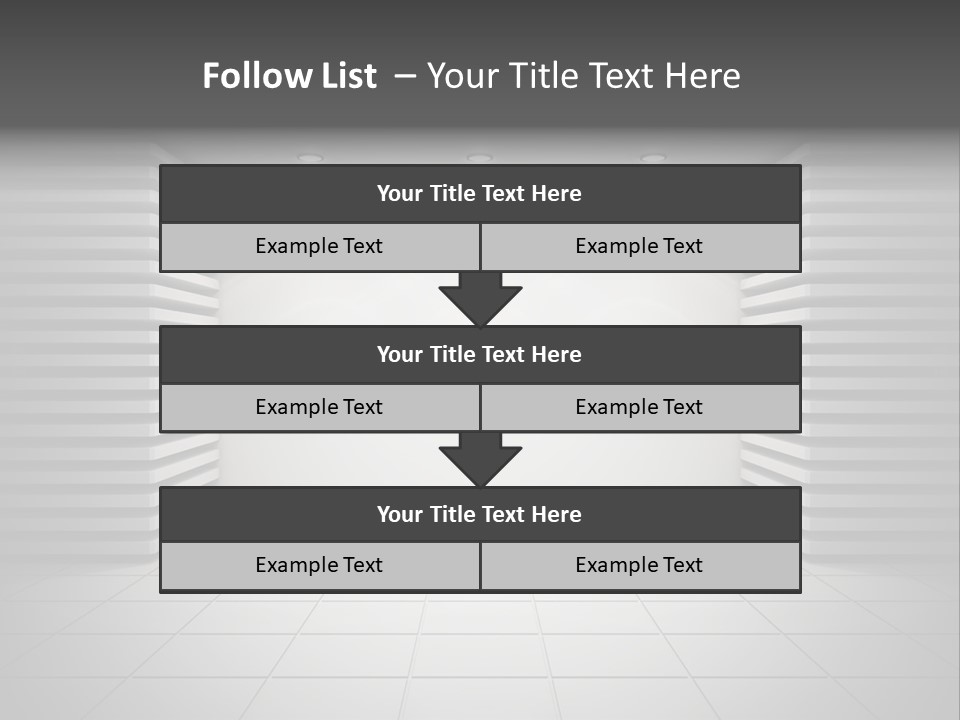 A White Room With A Black And White Wall PowerPoint Template