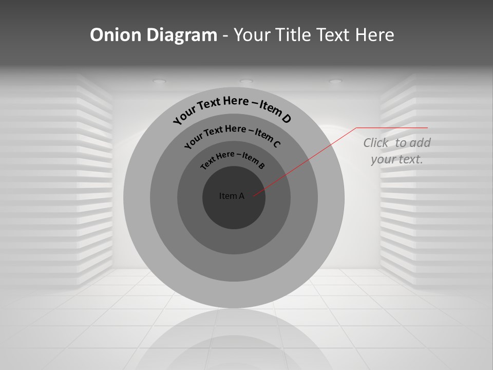 A White Room With A Black And White Wall PowerPoint Template