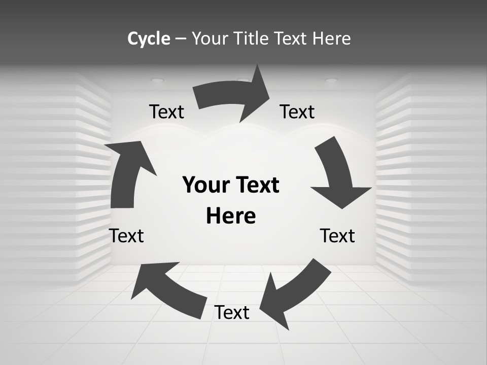 A White Room With A Black And White Wall PowerPoint Template